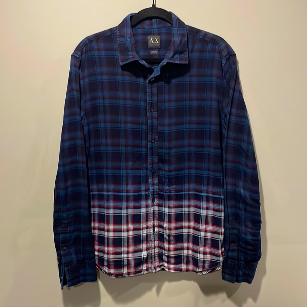 Armani Exchange two-tone fade button down dress shirt - Large - Picture 1 of 10